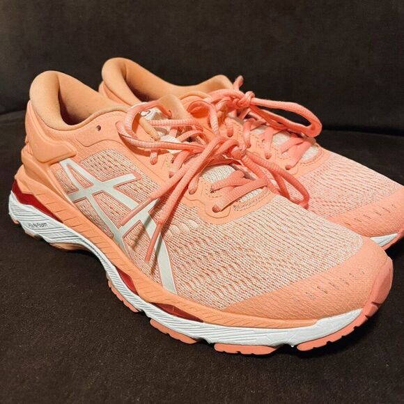 Fabulous Condition Asics Gel Kayano 24 Seashell Orange women's 8 US 39 EUR T799N - Picture 1 of 12